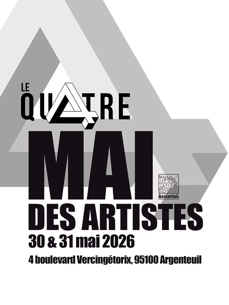 Logo Qu4tre - Mai des Artistes 2026 - Mairie d'Argenteuil Logo Qu4tre - Mai des Artistes 2026 - Mairie d'Argenteuil